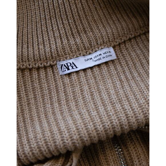 Zara Tan Ribbed Sweater - Picture 3 of 4